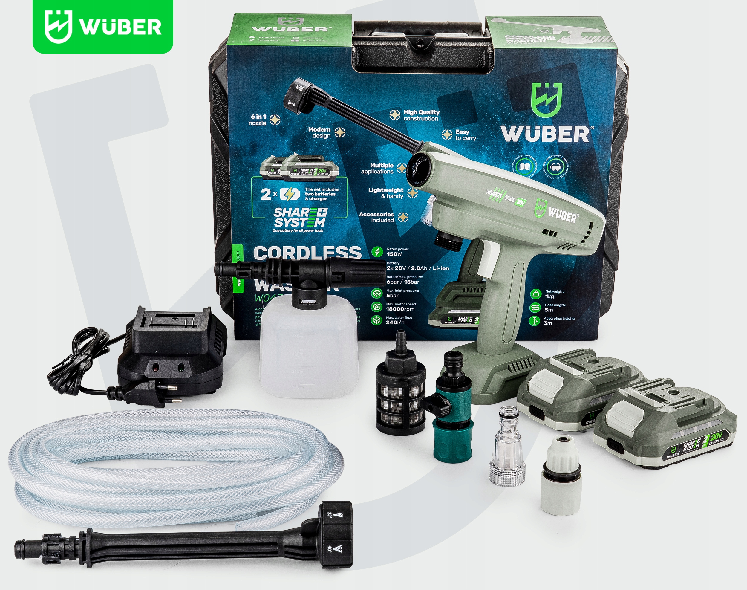 MYJKA CIŚNIENIOWA AKUMULATOROWA OGRODOWA BEZPRZEWODOWA ELEKTRYCZNA ZESTAW Marka Inny producent