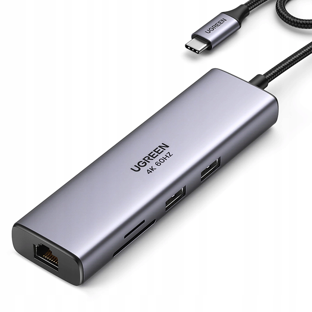 UGREEN Hub USB-C do 2x USB3.0 HDMI RJ45 SD/TF OTG