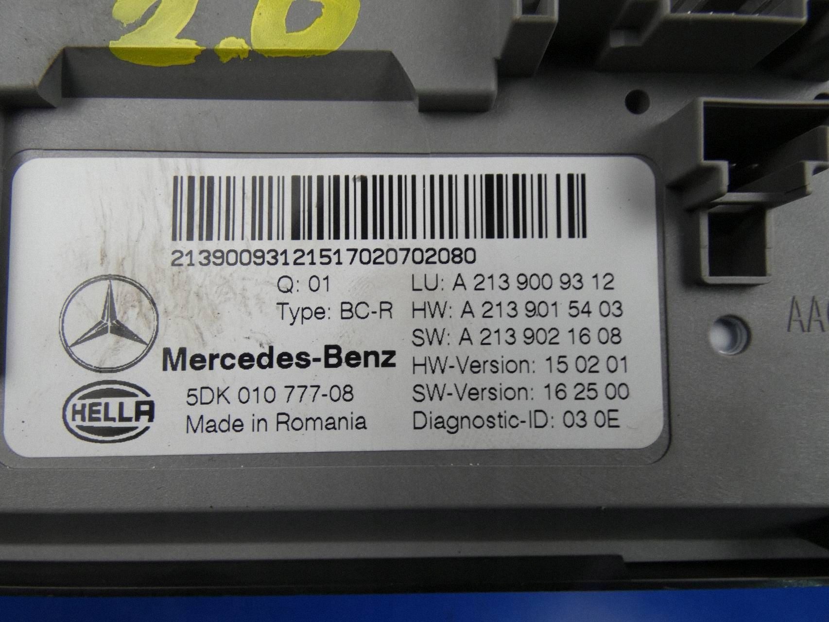 MERCEDES E KLASA W213 2.0 CDI module control unit SAM
