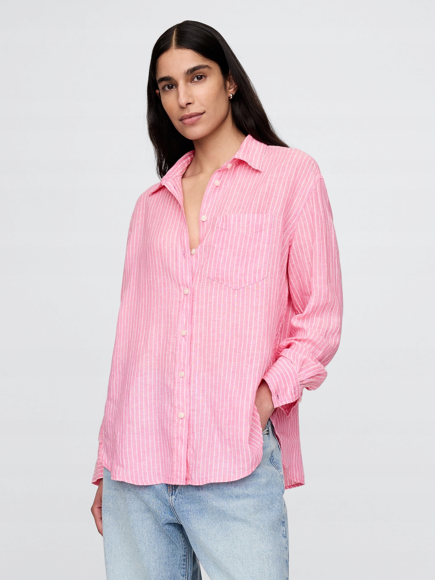 Lněná oversize košile Big Shirt