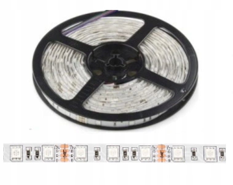 ZESTAW 5m TASMA LED RGB 5050 PILOT DOTYKOWY ZASIL Marka Omako