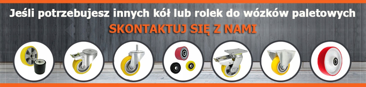 Rolka fi. 80x80mm do PALECIAKA wózka paletowego Długość wideł 1 mm