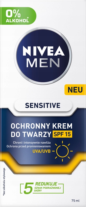 

Krem do twarzy Nivea Men Sensitive ochronny Spf 15