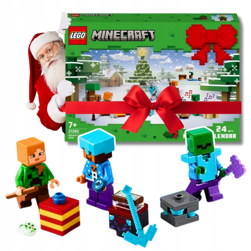 Adventní kalendář Lego Minecraft figurky hračky Dárek Pro Mikuláše 2025