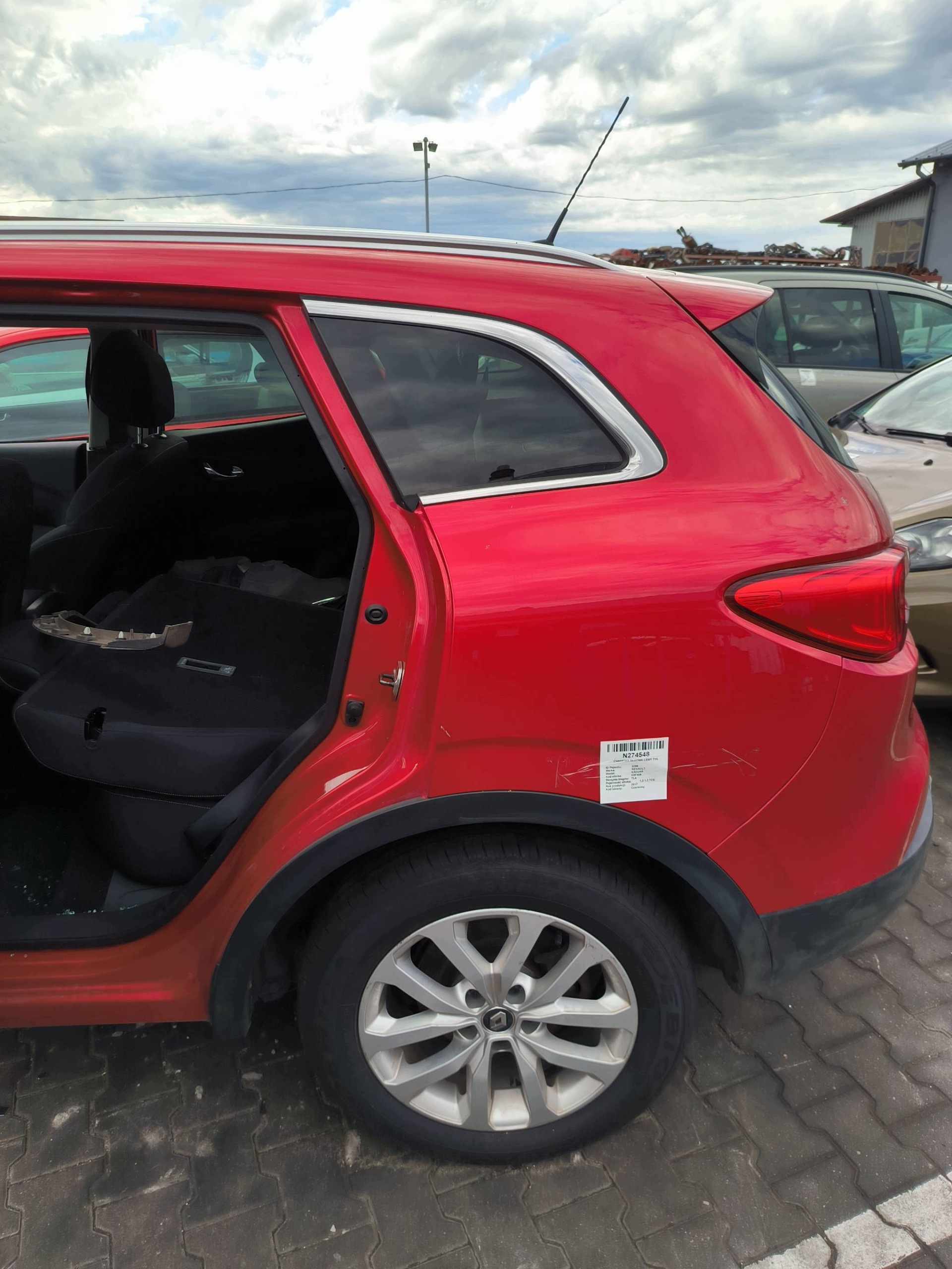 LONGHERONE parafango sinistra posteriore Rosso RENAULT KADJAR