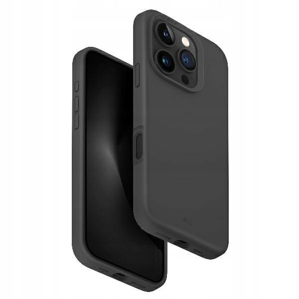 Uniq etui Lino Hue iPhone 16 Pro 6.3" Magclick Charging szary/charcoal grey