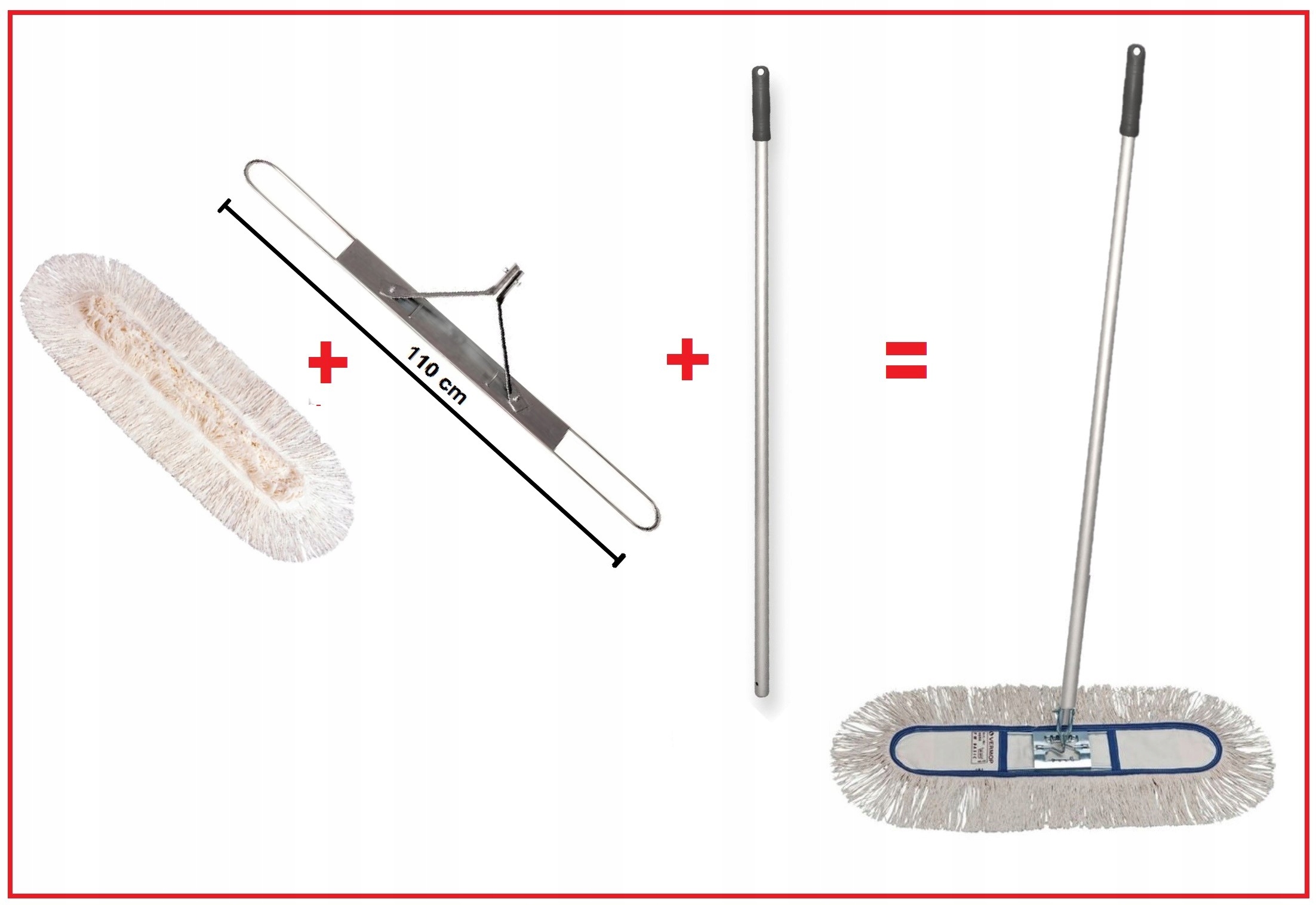 Levně Základní sada na mytí a zametání vlhkosti 110 cm Vermop