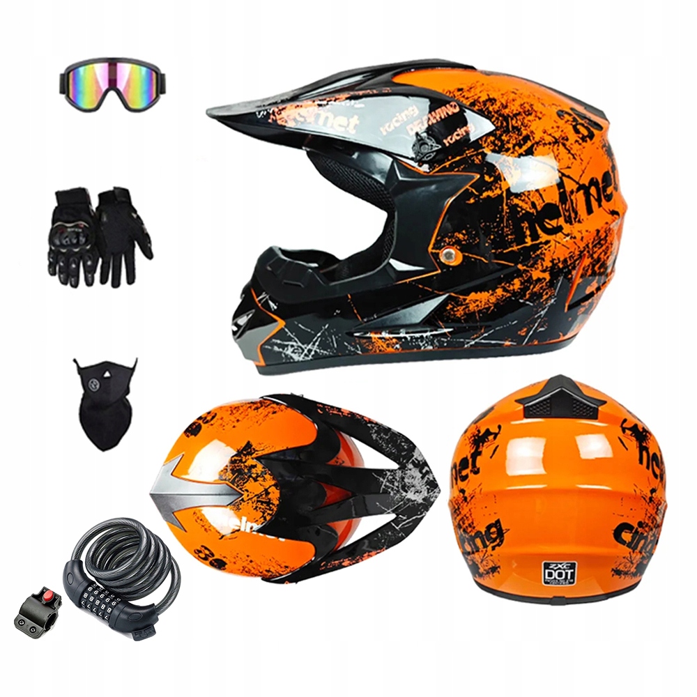 Crossová Prilba Enduro Štvorkolka Rukavice Okuliare Veľkosť L