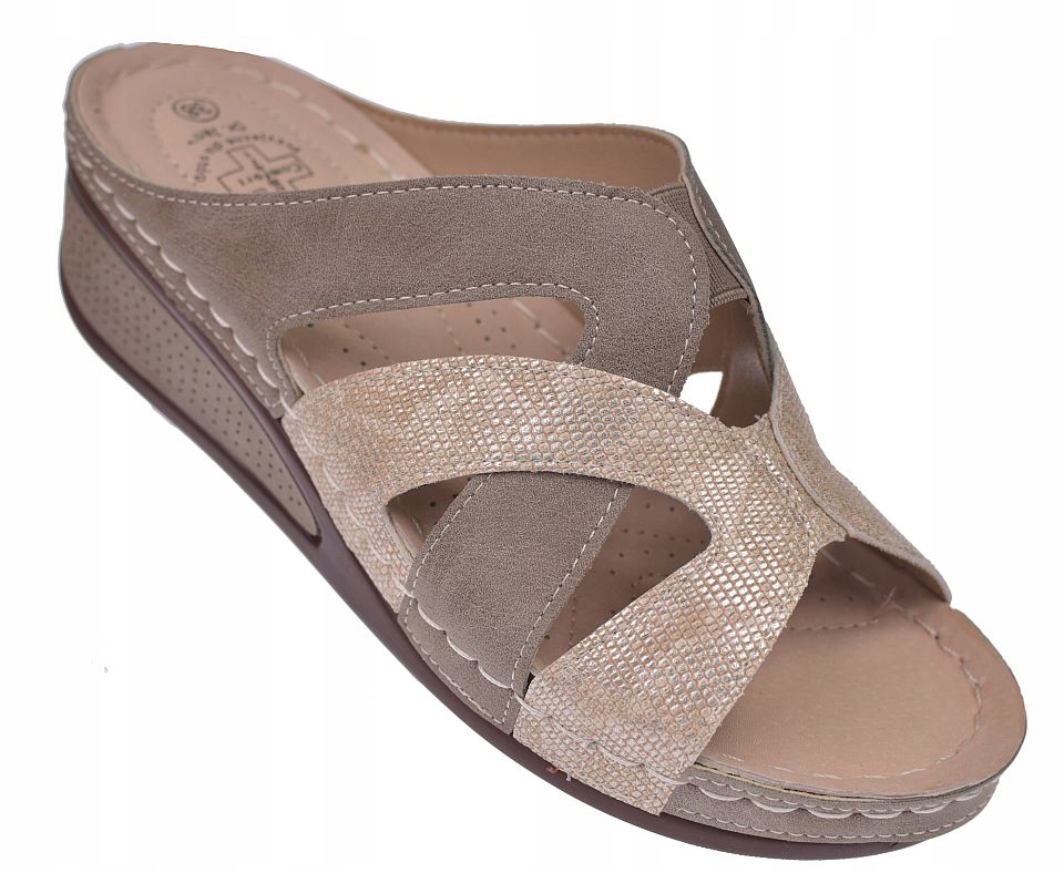 Nazouváky na klínku s křížkem Dr. Jan MD26-32 hnědé, pohodlné, velikost 41