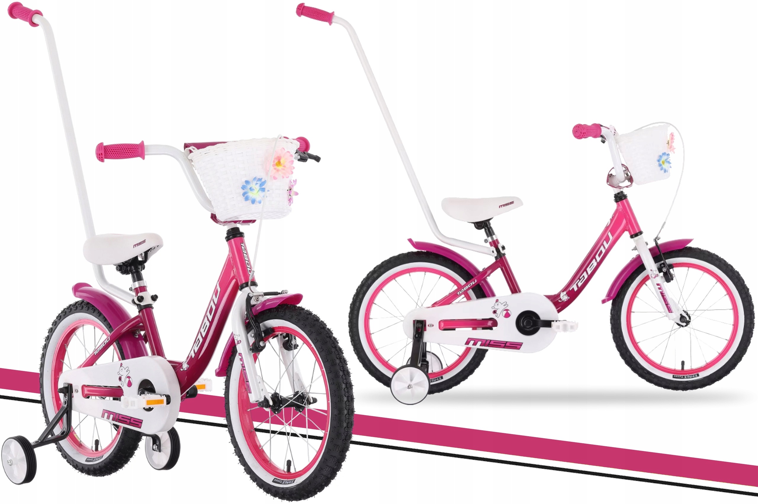 Rower dziecięcy 14" Tabou Miss różowy purpurowy R27