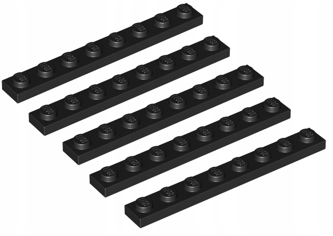 

Lego Płytka 1x8 Czarna/Black (3460/346026) 5szt