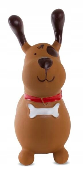 Skoczek gumowy dla dzieci REKSIO 60 cm brązowy do skakania z pompką Wysokość produktu 48 cm