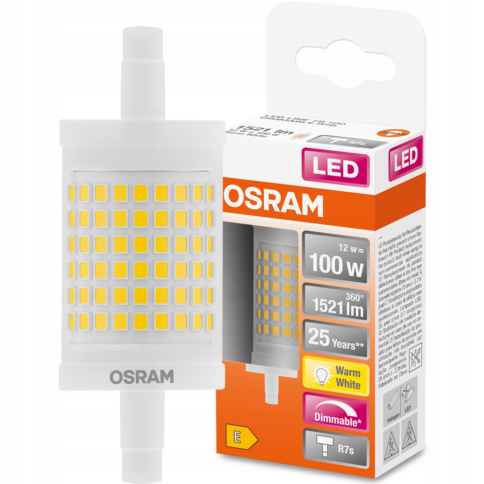 

Żarówka Led R7s 78mm 12W 2700K Ściemnialna Osram
