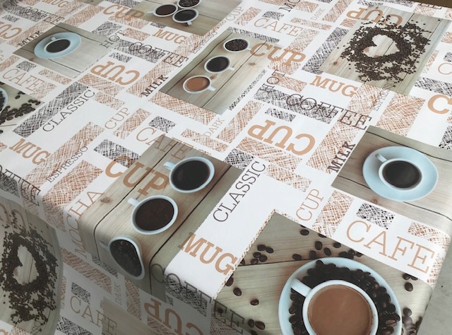 OBRUS na włókninie CERATA GRUBA NA METRY kawa Marka inna