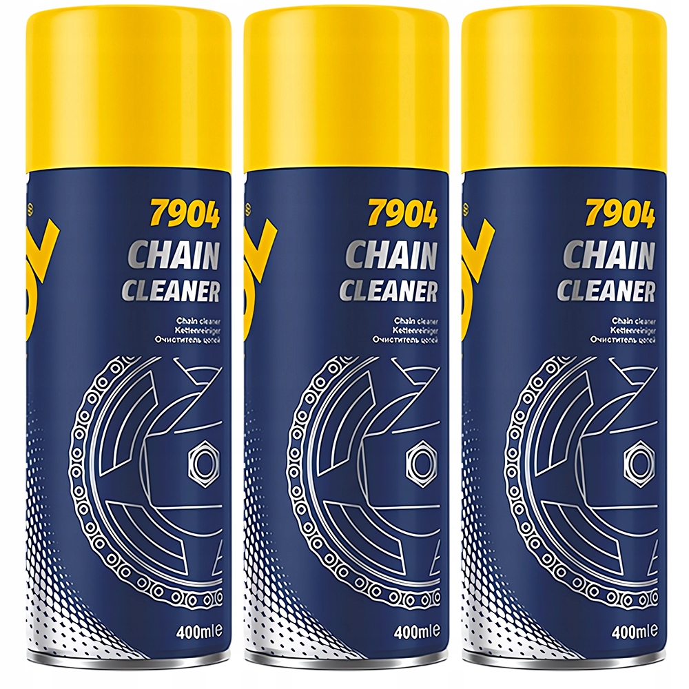 3X Środek Zmywacz Do Czyszczenia Łańcucha Mannol Chain Cleaner 400ml Spray