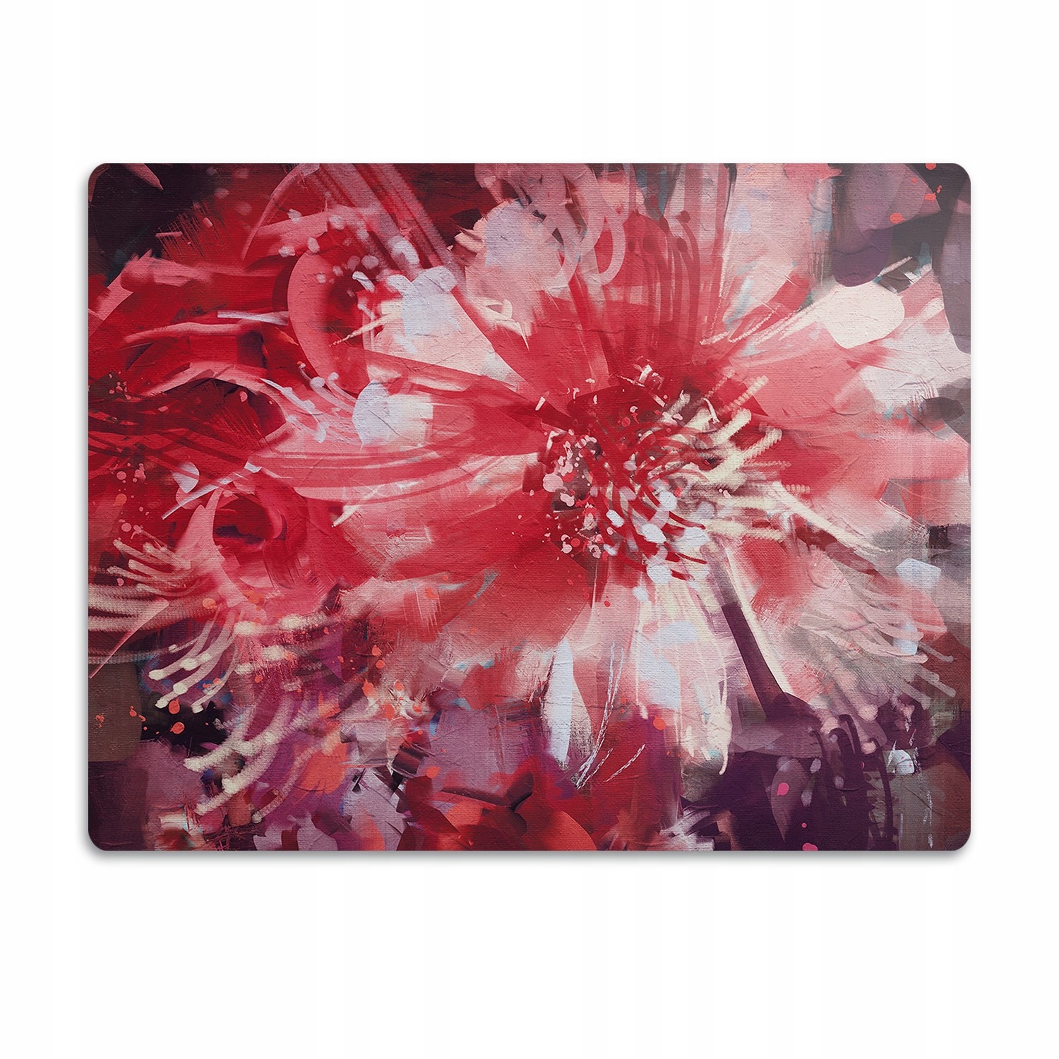 Levně Podložka pod misky pro psa Červený květ 90x60 cm