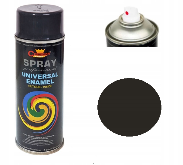 CHAMPION SPRAY UNIWERSALNY FARBA SZAROBRĄZOWY RAL8019 400ml