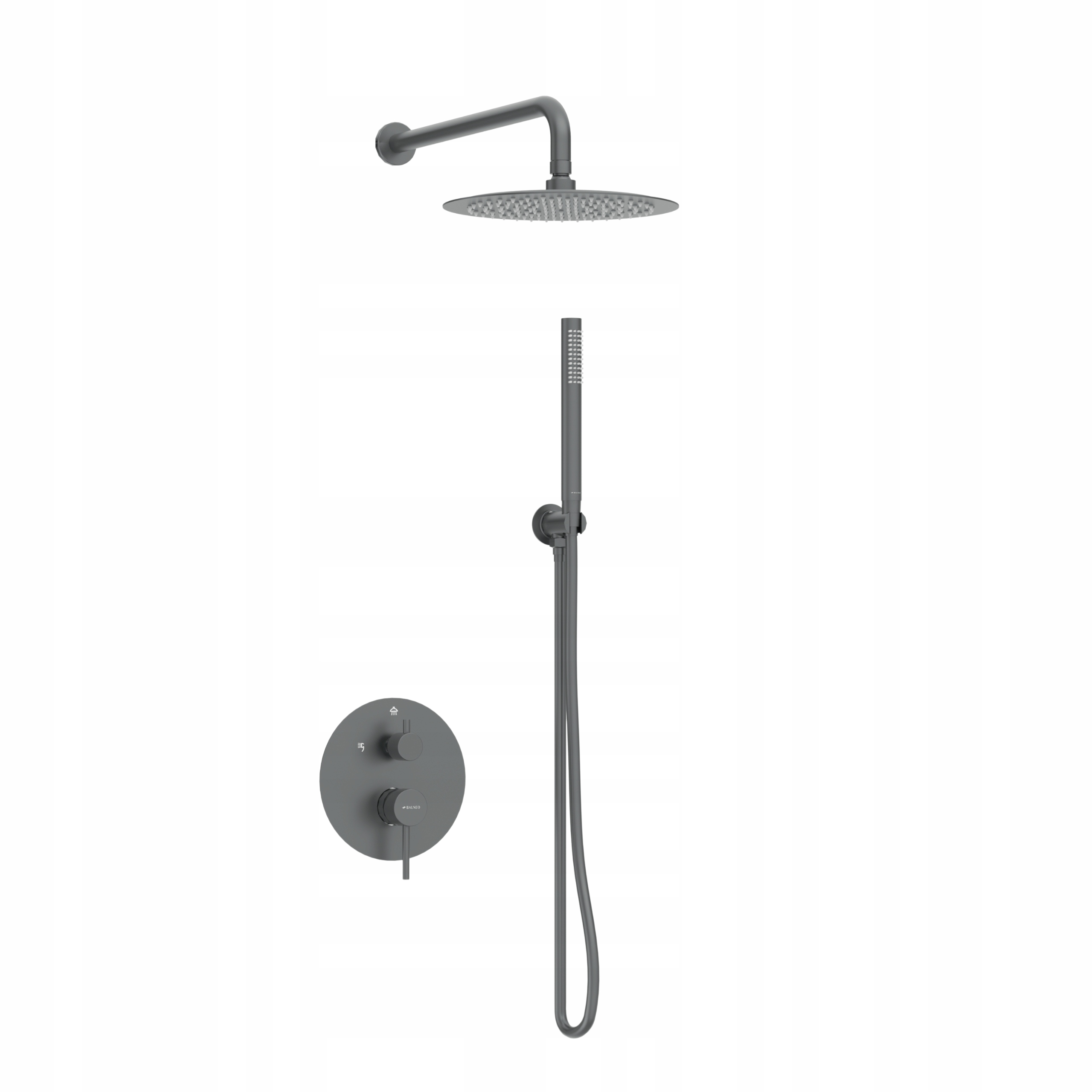 Sprchová batéria Cascade sada 2 Gun Metal Balneo Kvalita