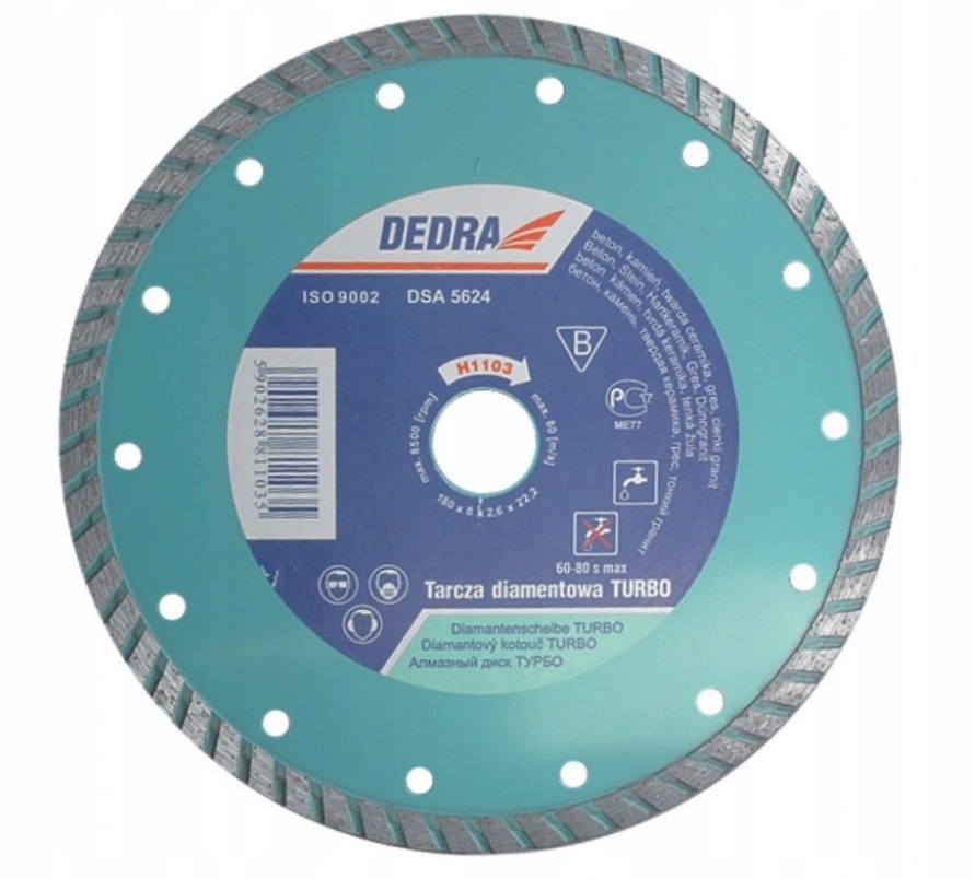 

Tarcza diamentowa Turbo 115 x 22,2 mm Dedra