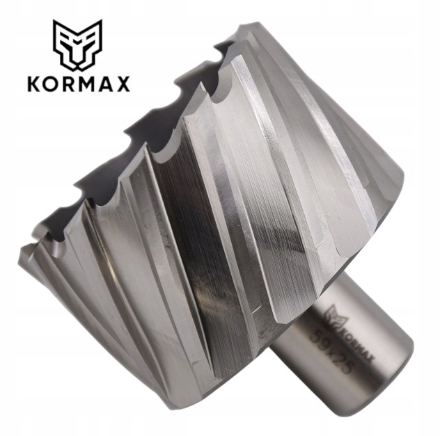 Trepanační fréza M2AL 58 mm x 25 mm vrták 58 x 25 Weldon Kormax