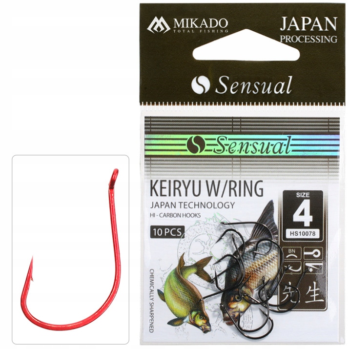 Haczyki Mikado Sensual Keiryu nr.8 Red Kanapka