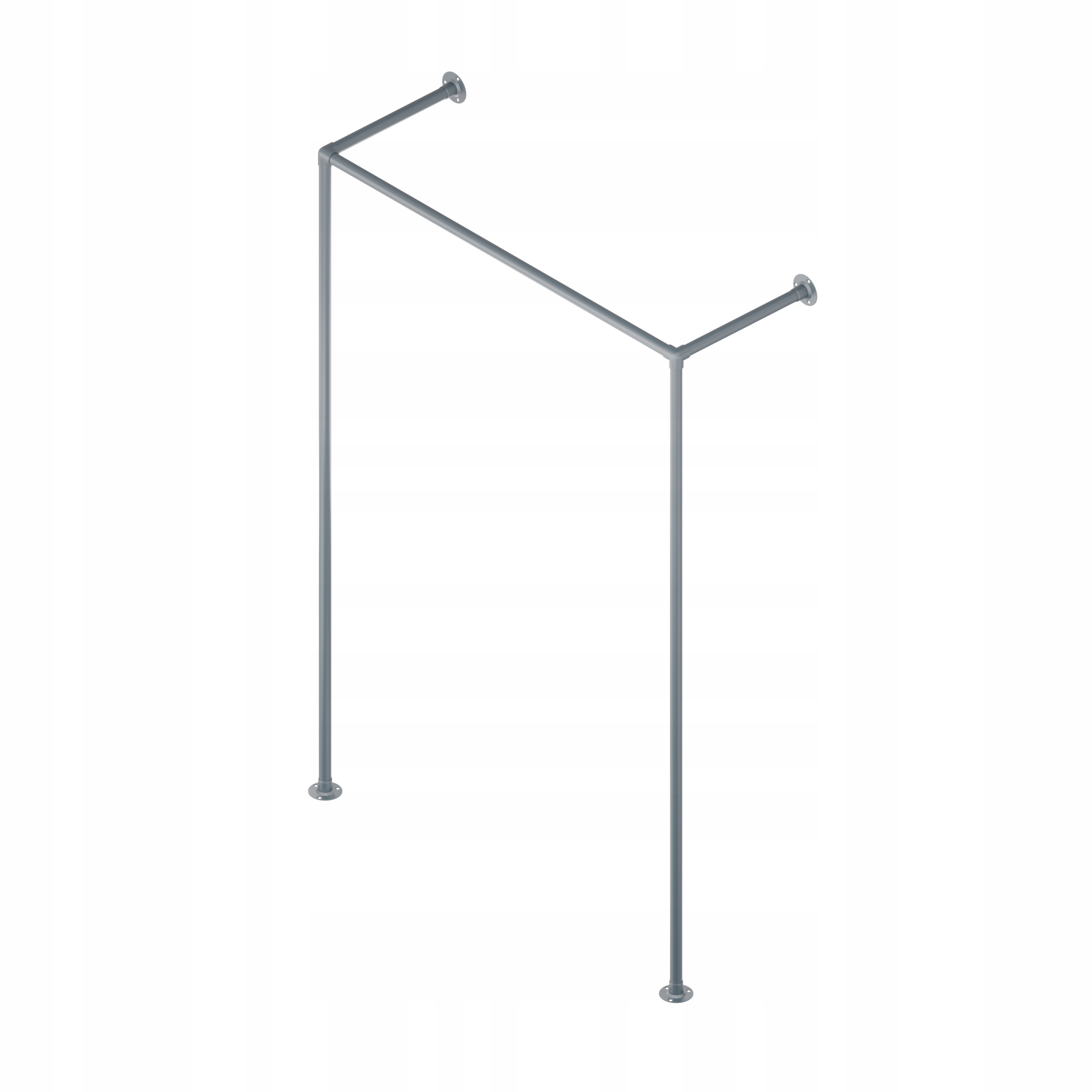 Tyč Na Oblečení Věšák Na Stěnu Loft 151x102cm fi 25mm Hotse Antracit