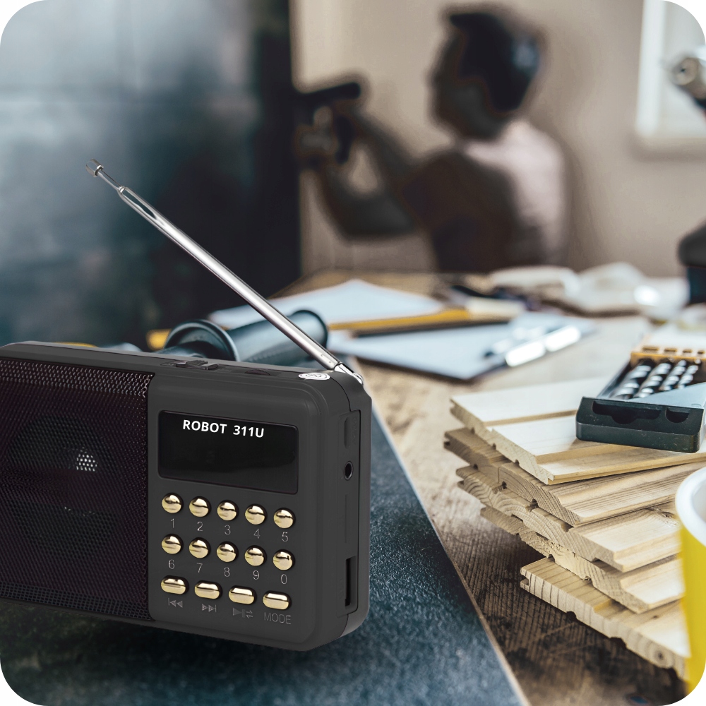 MAŁE RADIO KUCHENNE PRZENOŚNE FM AM NA BATERIE KARTA SD PENDRIVE JACK BT Marka bez marki