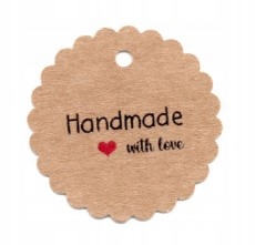 

Eko kartonowe zawieszki, etykiety handmade 10 szt
