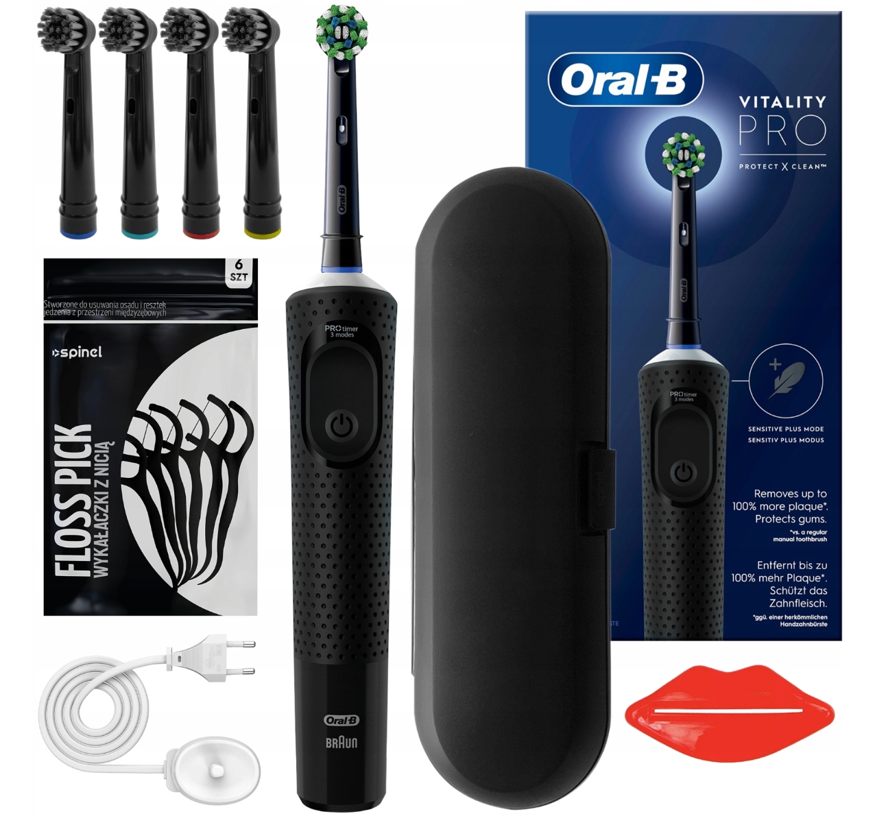 Elektryczna Szczoteczka Do Zębów Oral-b Vitality Końcówki Dodatki