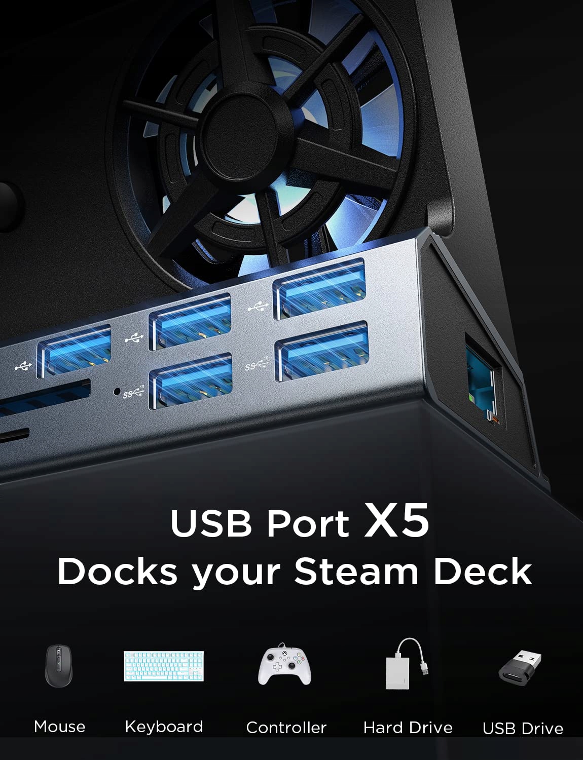 STEAM DECK ROG ALLY DOCK 10IN1 DOKUJĄCA USB 4K 60 Stan opakowania oryginalne