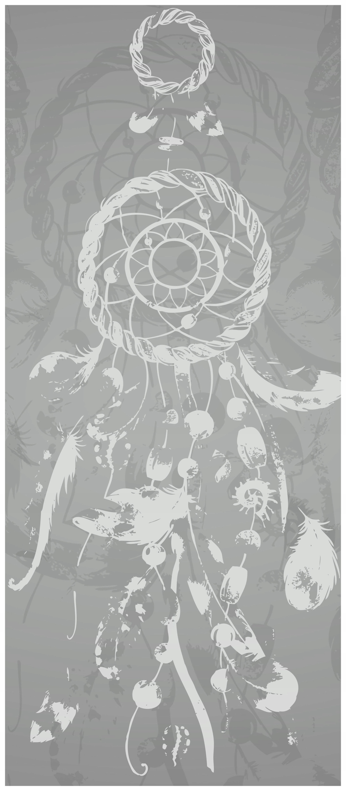 Samolepka Fototapeta Lapač snů Monochromatická harmonie boho 91x211