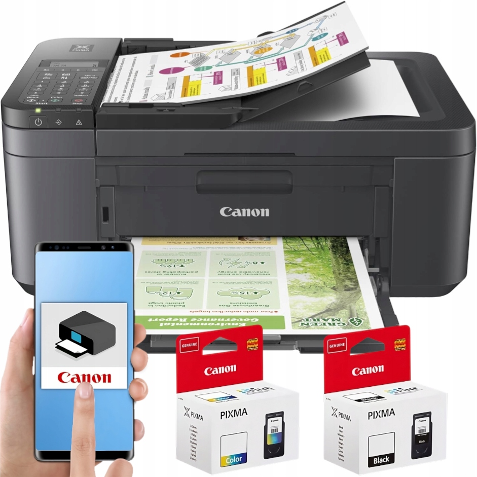 Струменевий принтер 4в1 Canon PIXMA TR4755i Колір WiFi Дуплекс ADF FAX