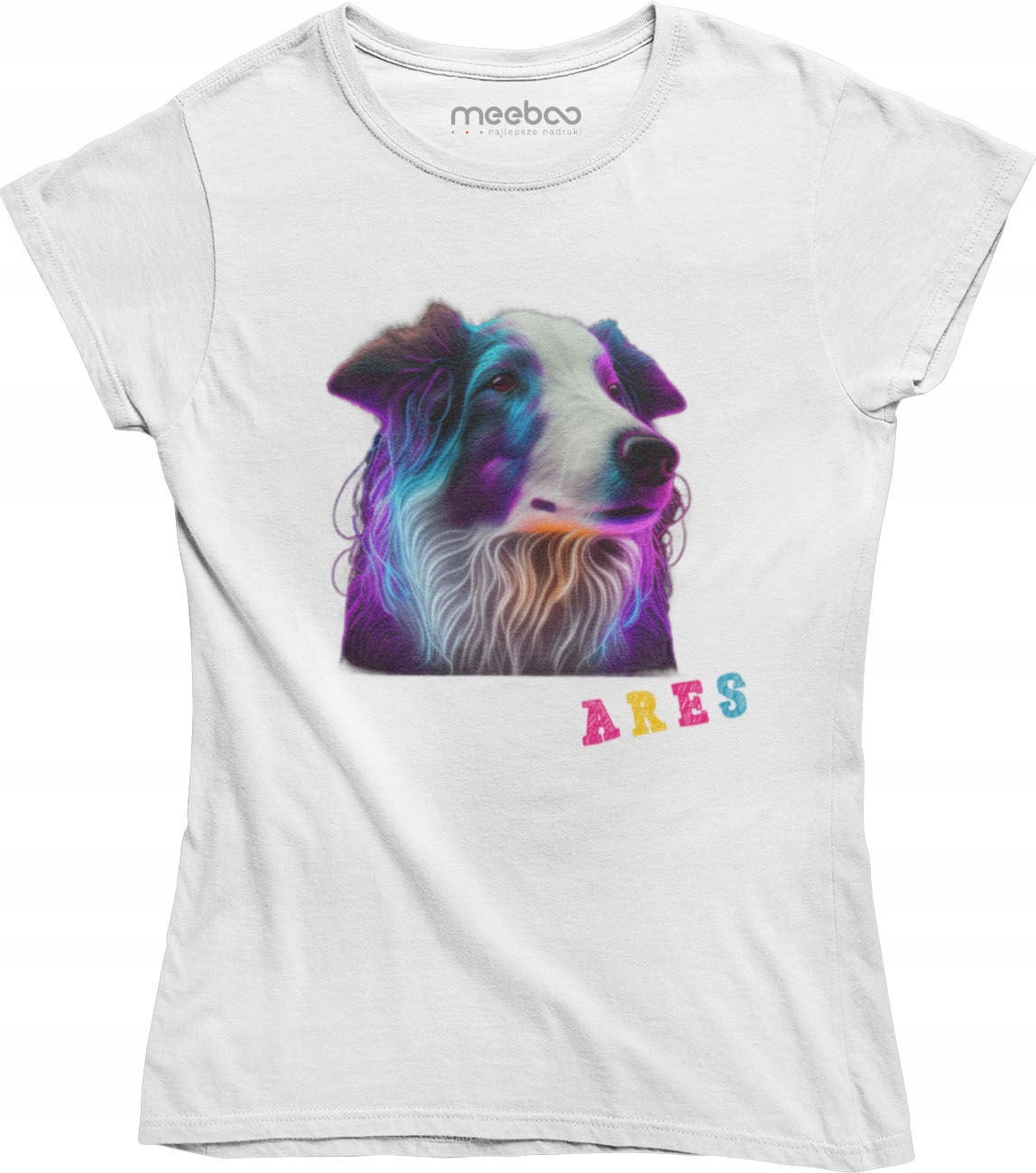DÁMSKE TRIČKO TRIČKO S PSOM A AKÉKOĽVEK MENO NEON Veľkosť M