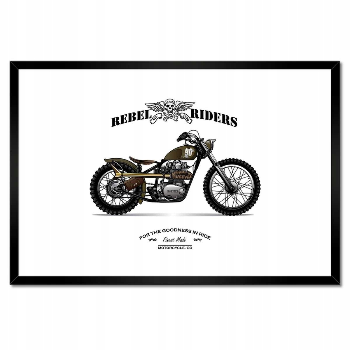 Plakáty v rámu 60x40 Motocykl Zabytek Vintage
