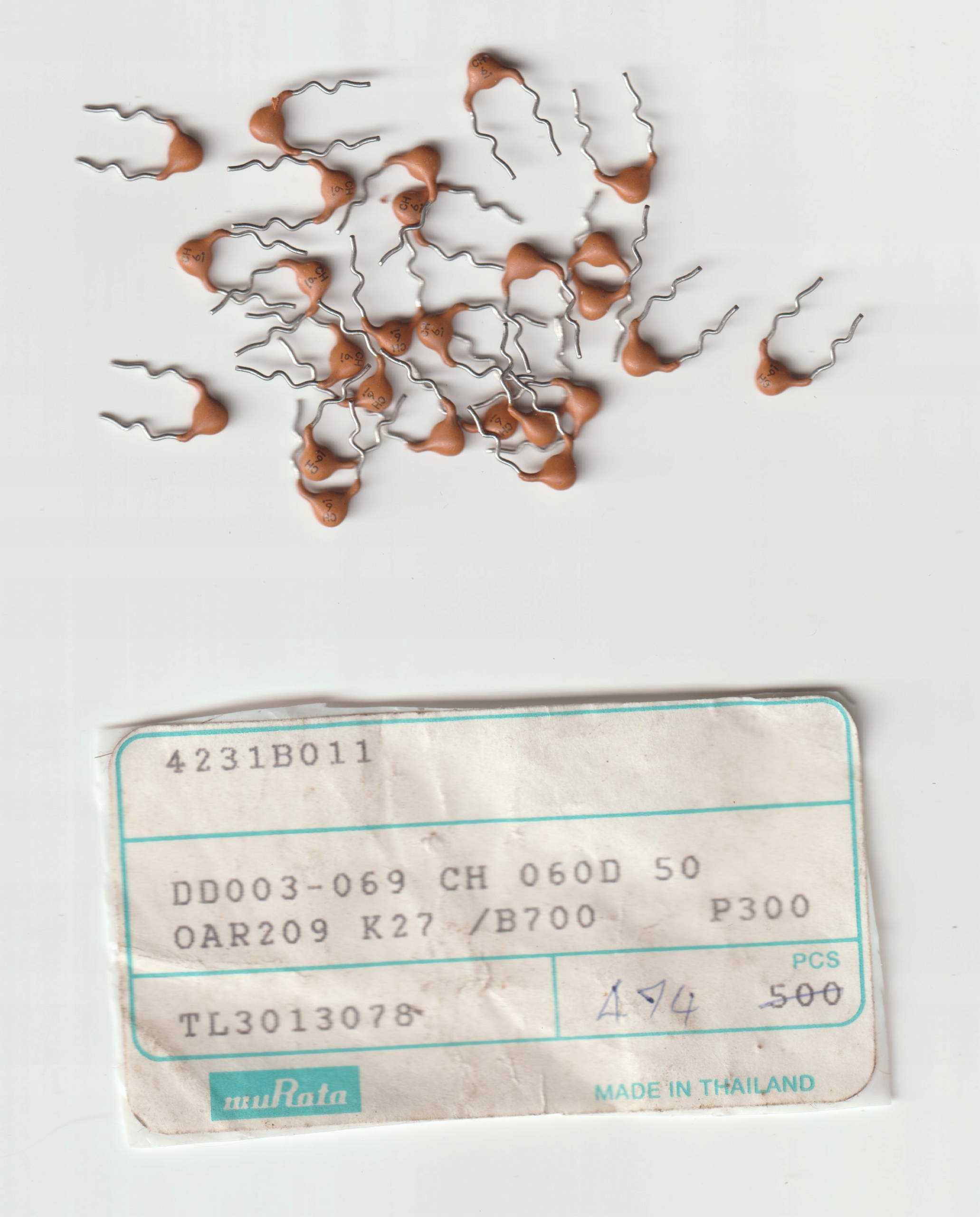 100x 6pF 50V NP0 kond. ceramiczny Tht Murata