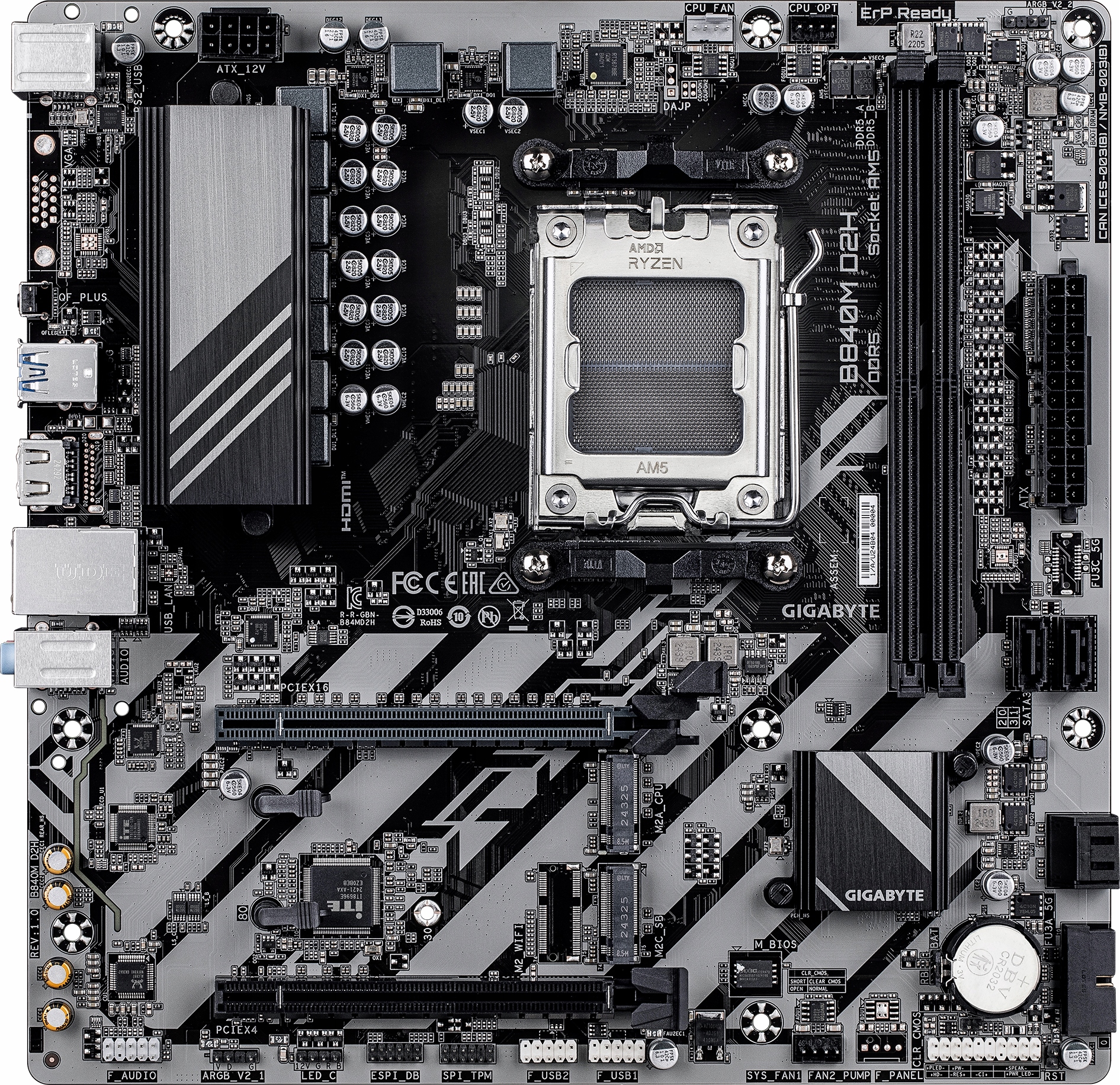 Płyta główna Gigabyte B840M D2H (sAM5, Amd B840, PCI-Ex16)