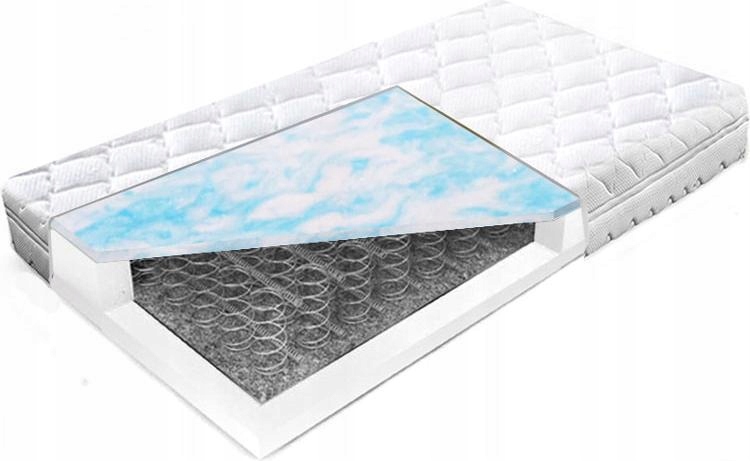 Materac sprężynowy 100x200 visco marshmalo 24cm sprężyny bonellowe H2