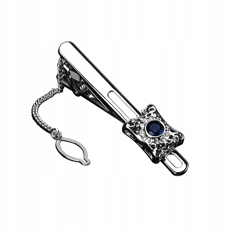 SPINKA KLIPS do KRAWATA SREBRNA ELEGANCKI PREZENT DLA NIEGO