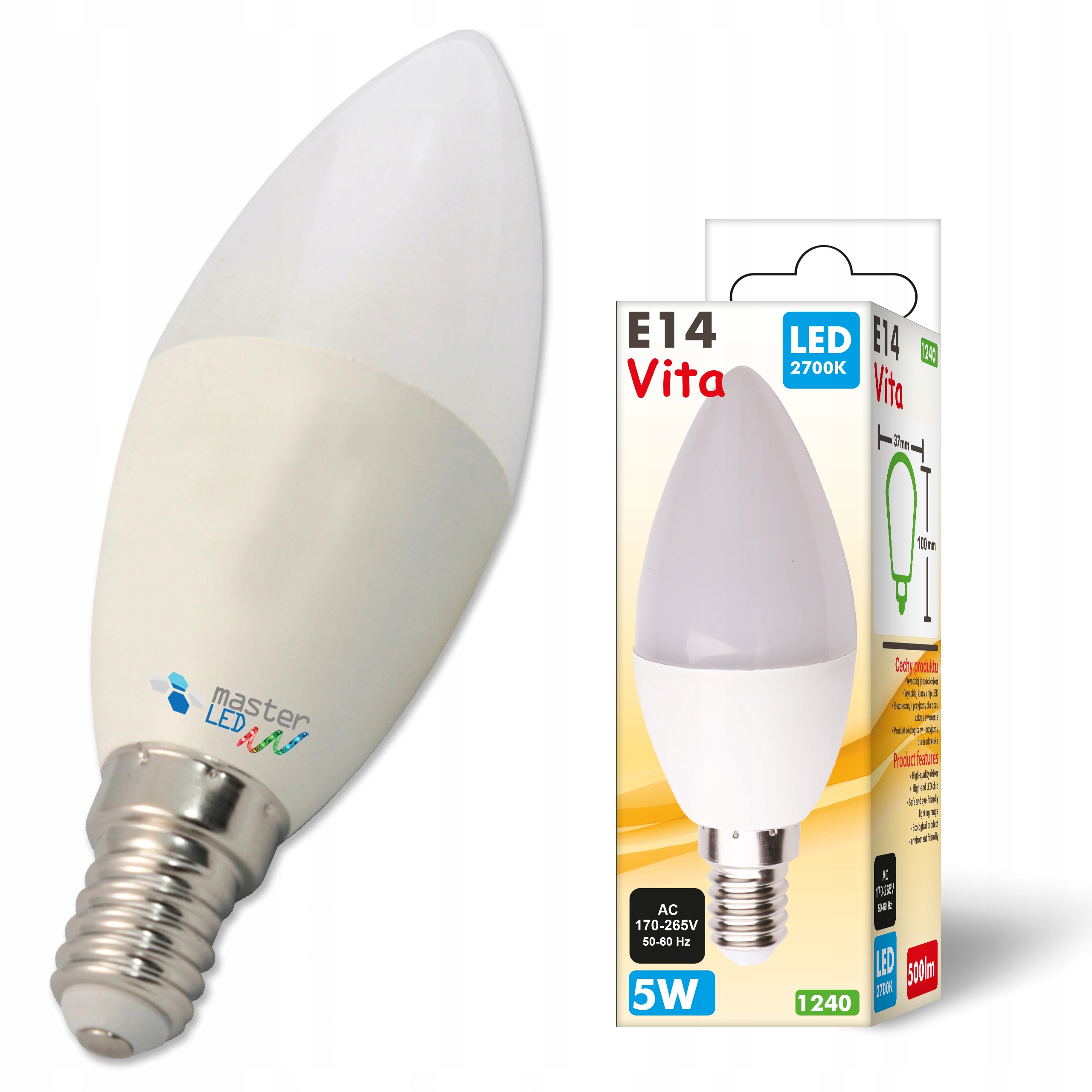 

Żarówka Led dioda E14 7 Smd 2835 5W 230V 3 Barwy