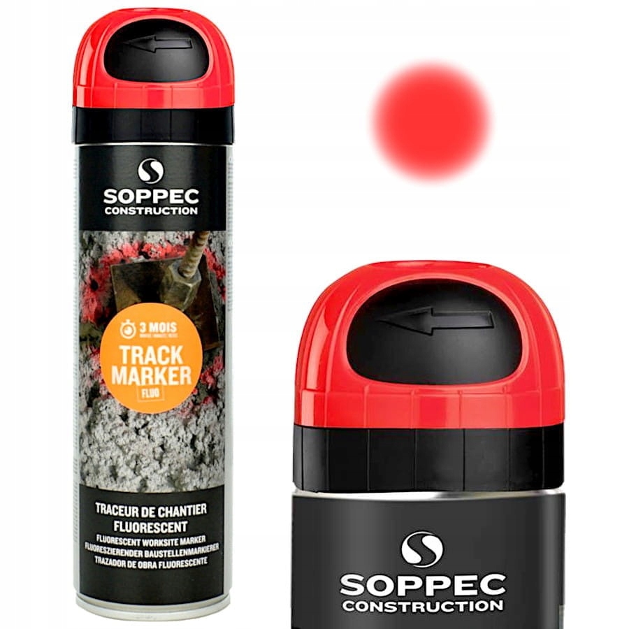 FARBA GEODEZYJNA SPRAY SOPPEC TRACK CZERWONA