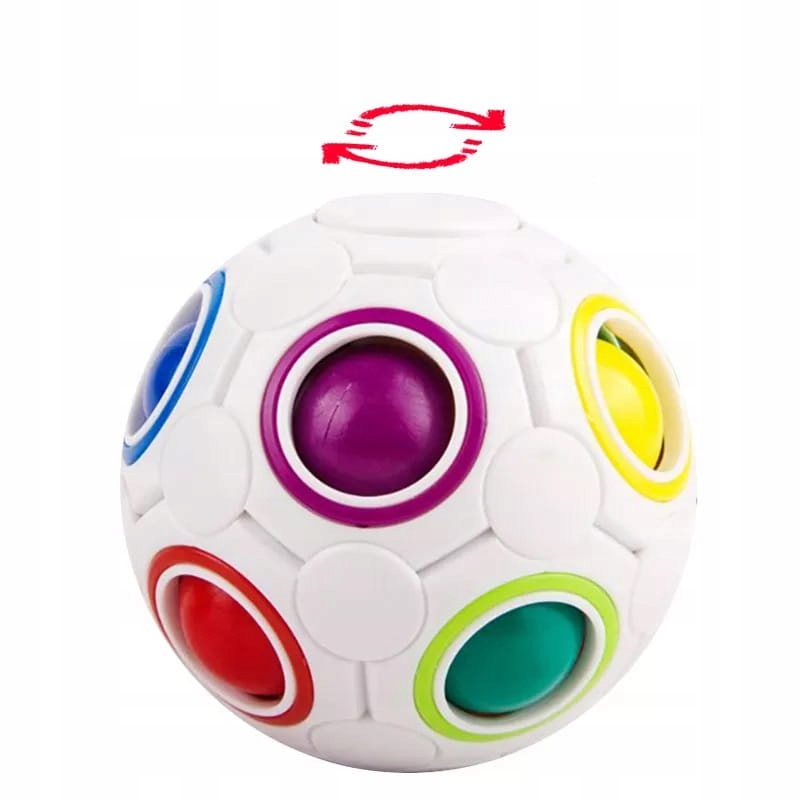 

Fidget Rainbow Ball Układanka Spinner Biała