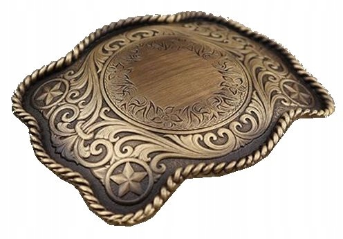 

Klamra do pasa 40mm western brązowa masywna