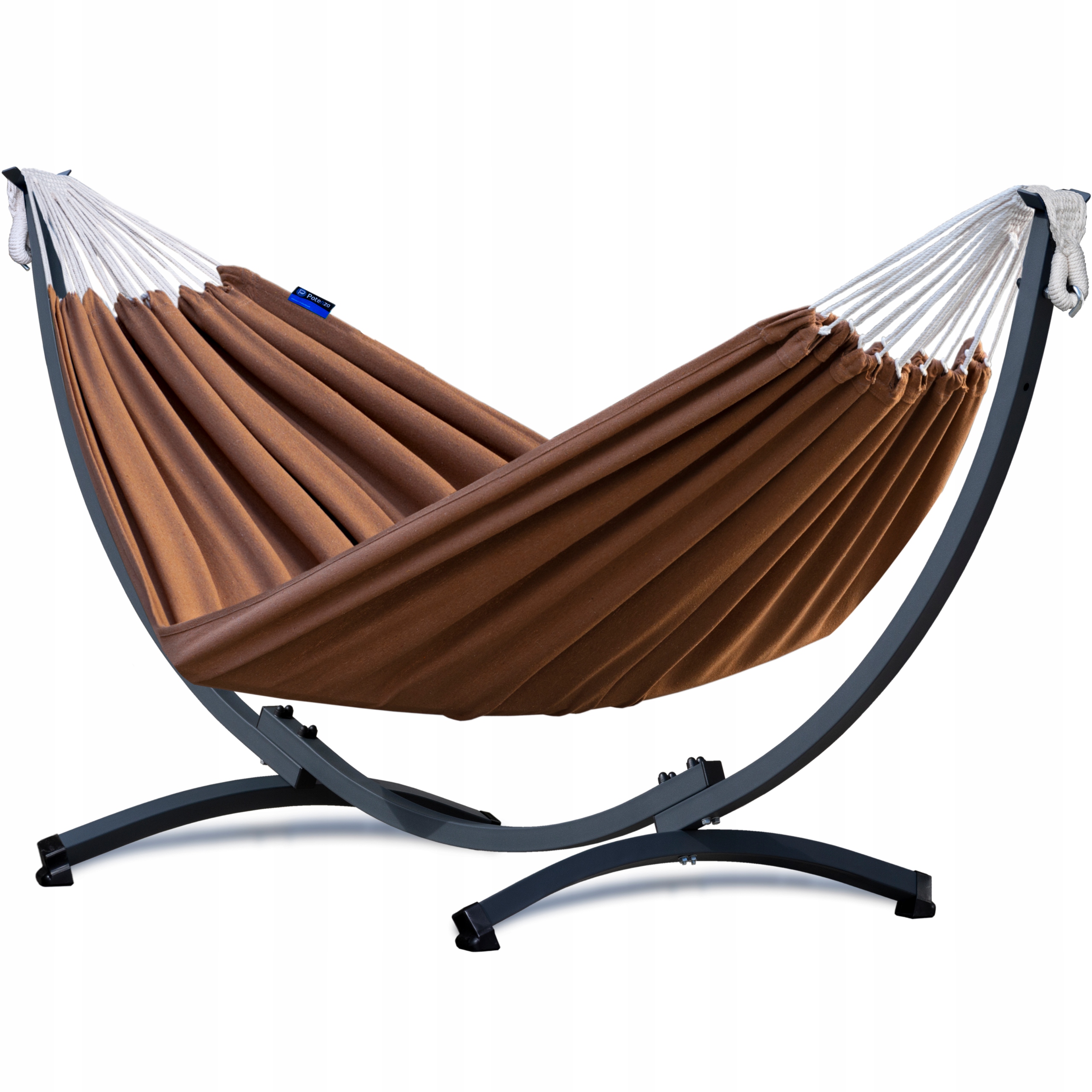 Hamak ze stelażem, zestaw hamakowy, stelaż stalowy Kompakt 200 kg Potenza