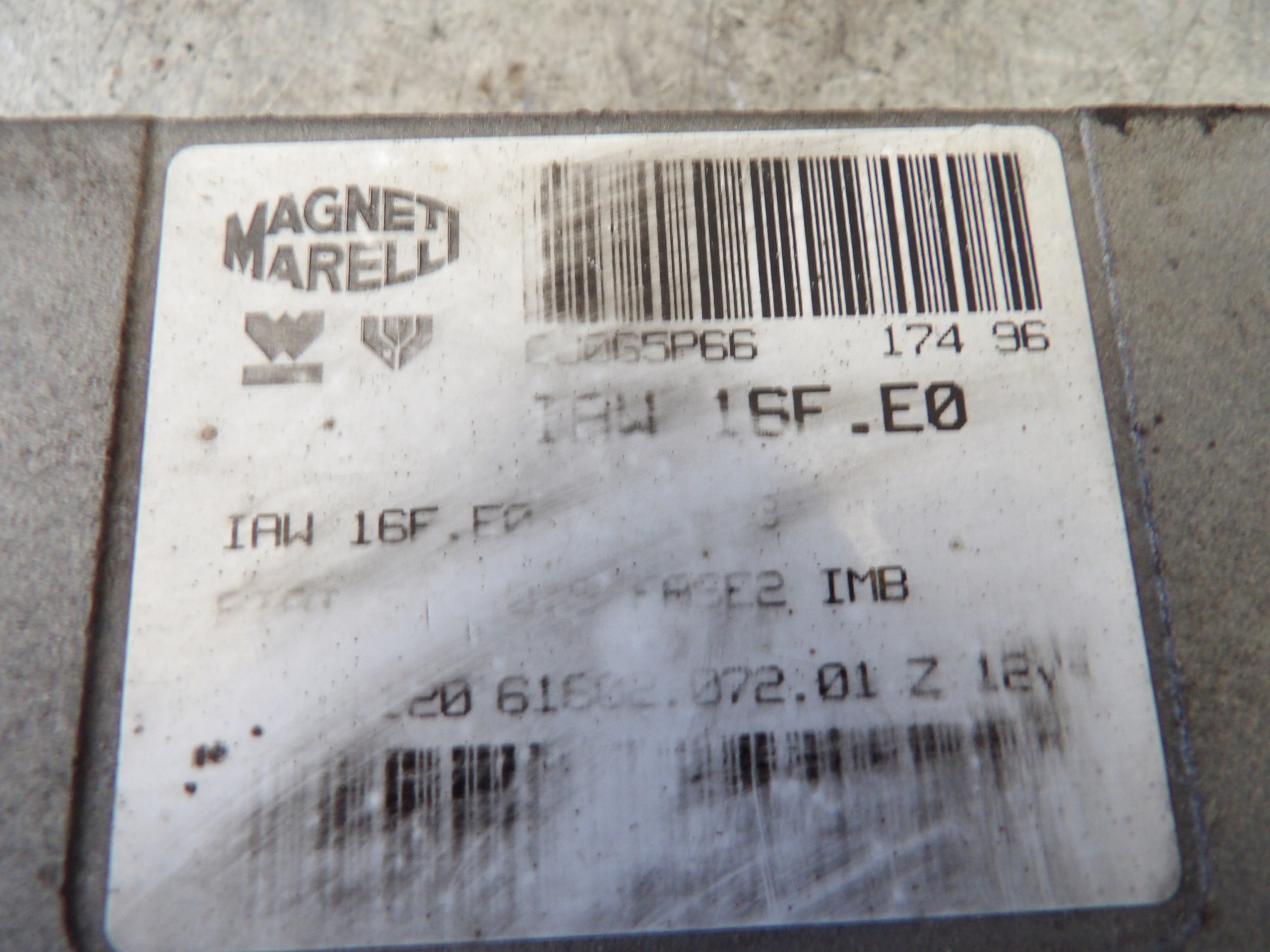 Fiat Seicento computer, control unit 0,9 IAW16FE0