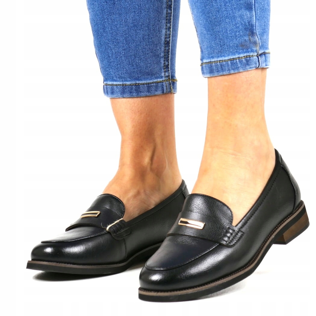 Kožené Mokasíny Dámské Nazouvací Polobotky Černé Měkké Pohodlné New 38