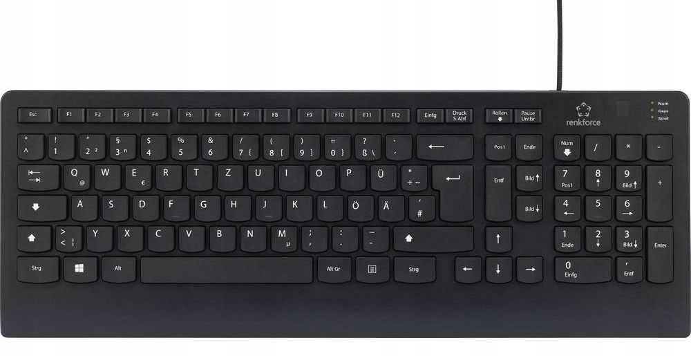 Klawiatura USB Renkforce RF-KB-ME0003 QWERTZ