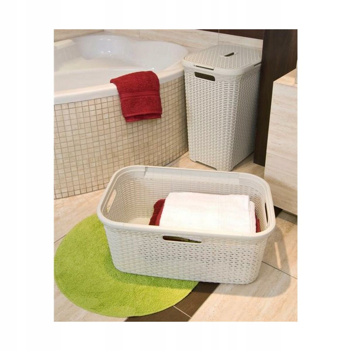 Kosz na bieliznę Rattan Style 40 L Curver Stan opakowania oryginalne