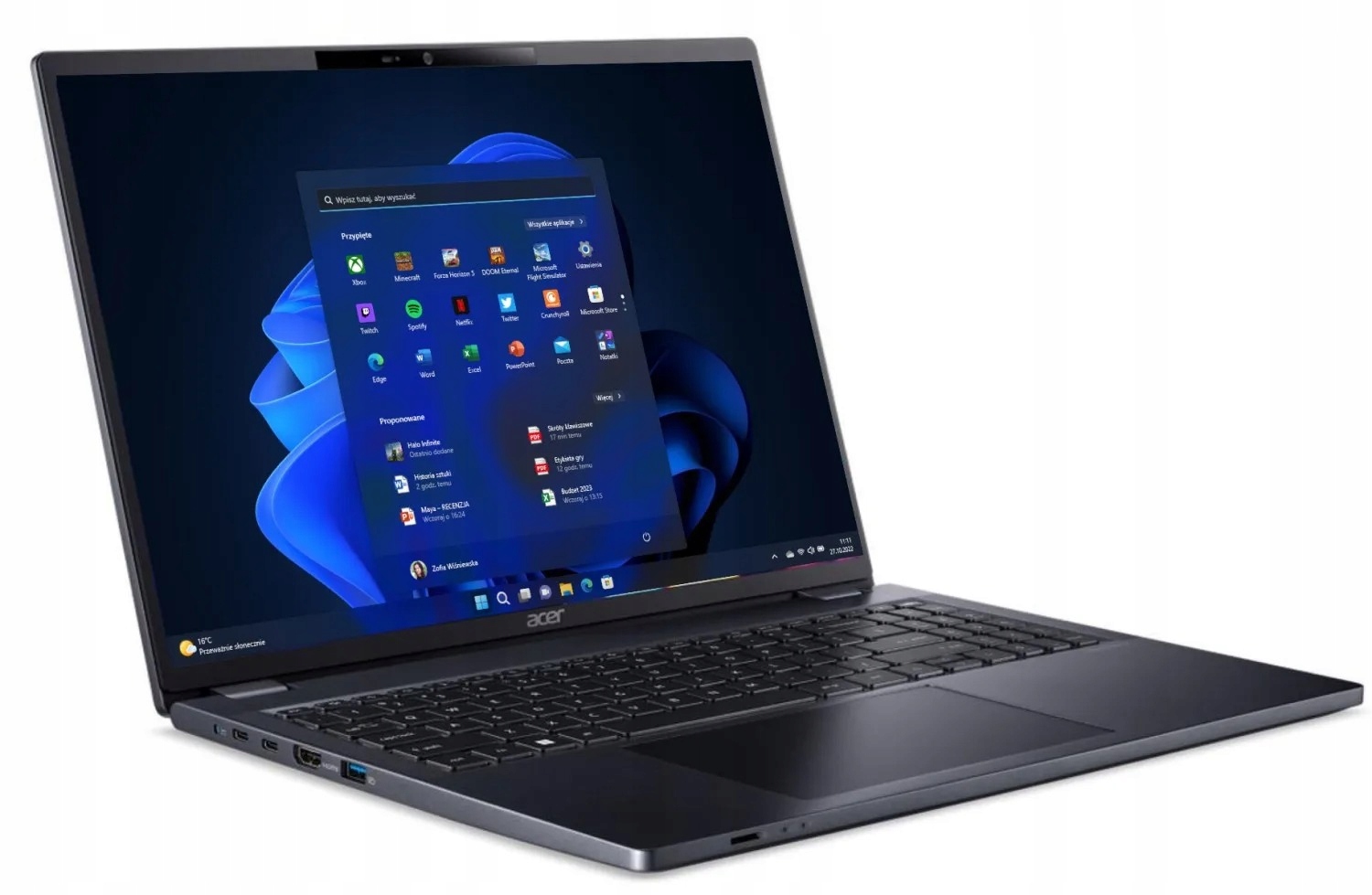 Acer TravelMate P4 16 TMP416-52-TCO i5-1335U 16'' 16GB 512GB Win11Pro