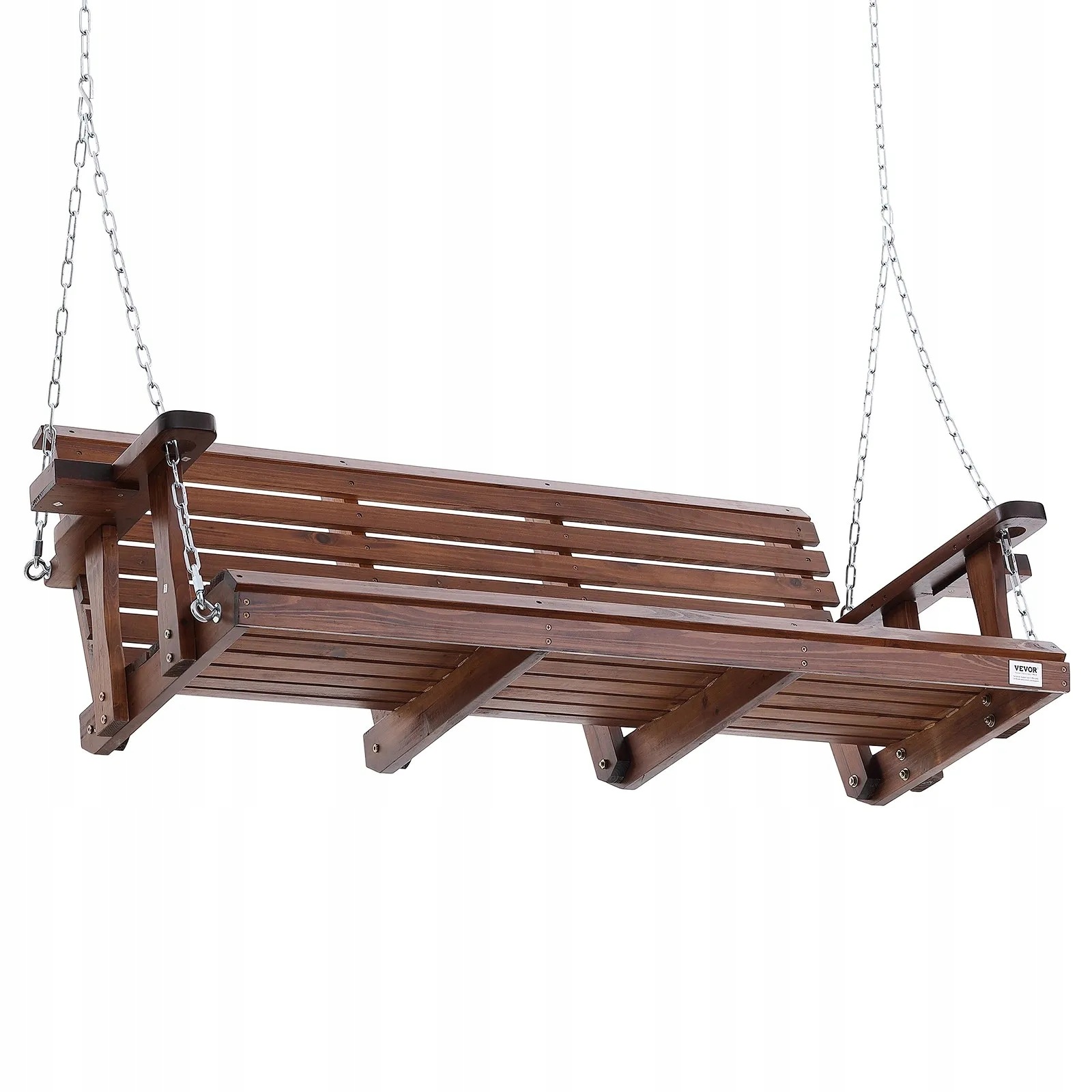 Dřevěná zahradní houpačka zavěšená na terasu, veranda, 170 cm