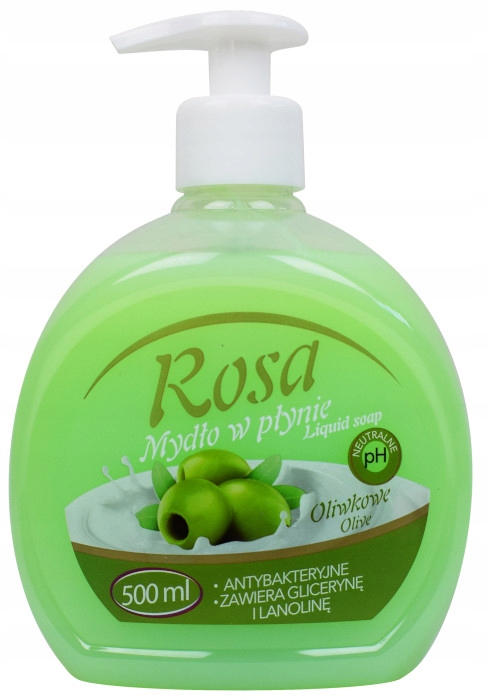 

Antybakteryjne mydło w płynie Rosa Oliwkowe 500ml